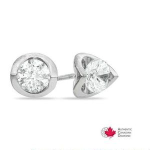 14K White Gold 0.20 CT. T.W. Certified CDT Earring